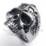 Titanium Cross Skull Ring
