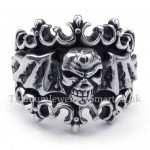 Titanium Bat Skull Ring