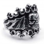 Titanium Bat Skull Ring