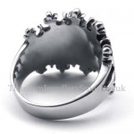 Titanium Bat Skull Ring