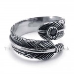 Vivid Titanium Feather Ring