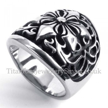 Titanium Star of David Ring for Men