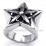 Titanium Five-pointed Star Ring