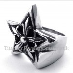 Titanium Five-pointed Star Ring