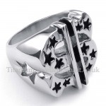 Titanium Dollar Sign Ring