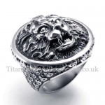 Titanium Lion Head Ring