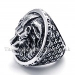 Titanium Lion Head Ring