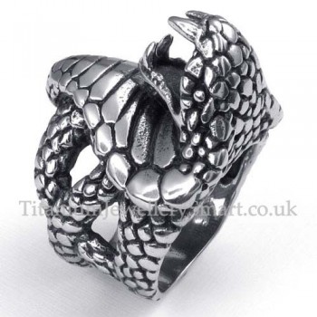 Titanium King Cobra Ring