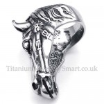 Titanium Horse Head Ring