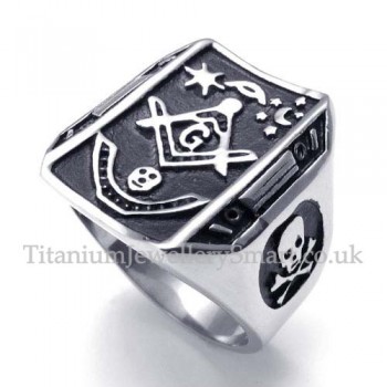 Titanium Masonic Ring for Men