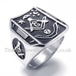 Titanium Masonic Ring for Men