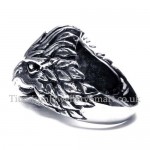 Titanium Eagle Head Ring