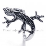 Titanium Gecko Ring