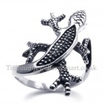 Titanium Gecko Ring
