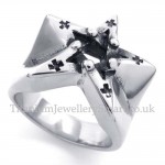 Titanium Five-pointed Star Ring