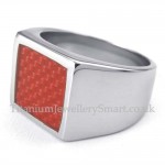 Titanium Red Carbon Fiber Ring