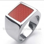 Titanium Red Carbon Fiber Ring