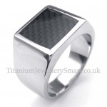 Titanium Black Carbon Fiber Ring