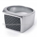 Titanium Black Carbon Fiber Ring