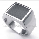 Titanium Black Carbon Fiber Ring