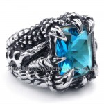 Titanium Ring with Blue Zircon