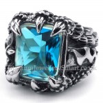 Titanium Ring with Blue Zircon