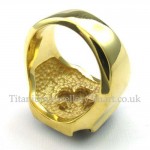 Gold Titanium Cross Ring