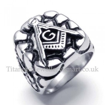 Titanium Masonic Ring for Men