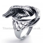 Titanium Crocodile Ring