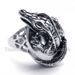 Titanium Crocodile Ring