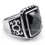 Black Zircon Titanium Ring