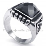 Black Zircon Titanium Ring