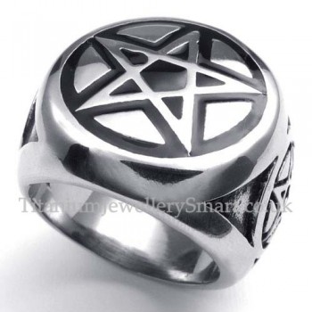 Titanium Lucky Star Ring