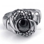 Titanium Ring with Black Zircon