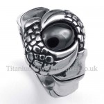 Titanium Ring with Black Zircon