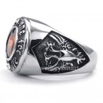 Titanium Ring with Red Zircon