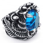 Titanium Ring with Blue Zircon