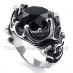 Black Zircon Titanium Ring