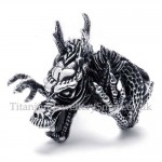 Vivid Titanium Dragon Ring