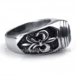 Titanium Ring with Black Zircon