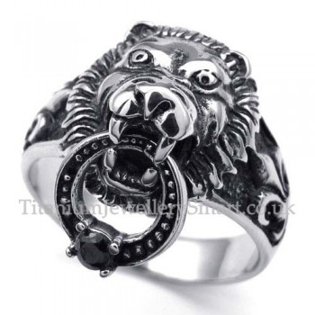 Titanium Tiger Head Ring