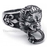 Titanium Tiger Head Ring