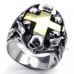 Titanium Skull Cross Ring