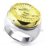 Gold Sun God Titanium Ring