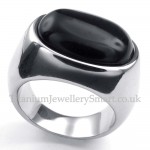 Titanium Agate Inlaid Ring