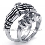 Titanium Hands Lovers Ring