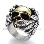 Gold Skull Titanium Ring