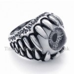 Titanium Black Eyes Ring