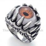 Titanium Brown Eyes Ring