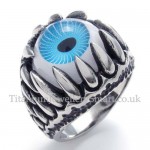 Titanium Blue Eyes Ring